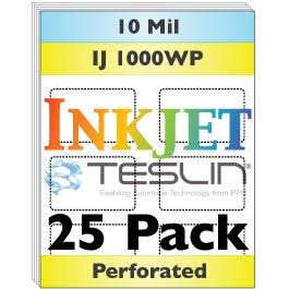 Perforated Laser Teslin Synthetic Paper - 25 Sheets