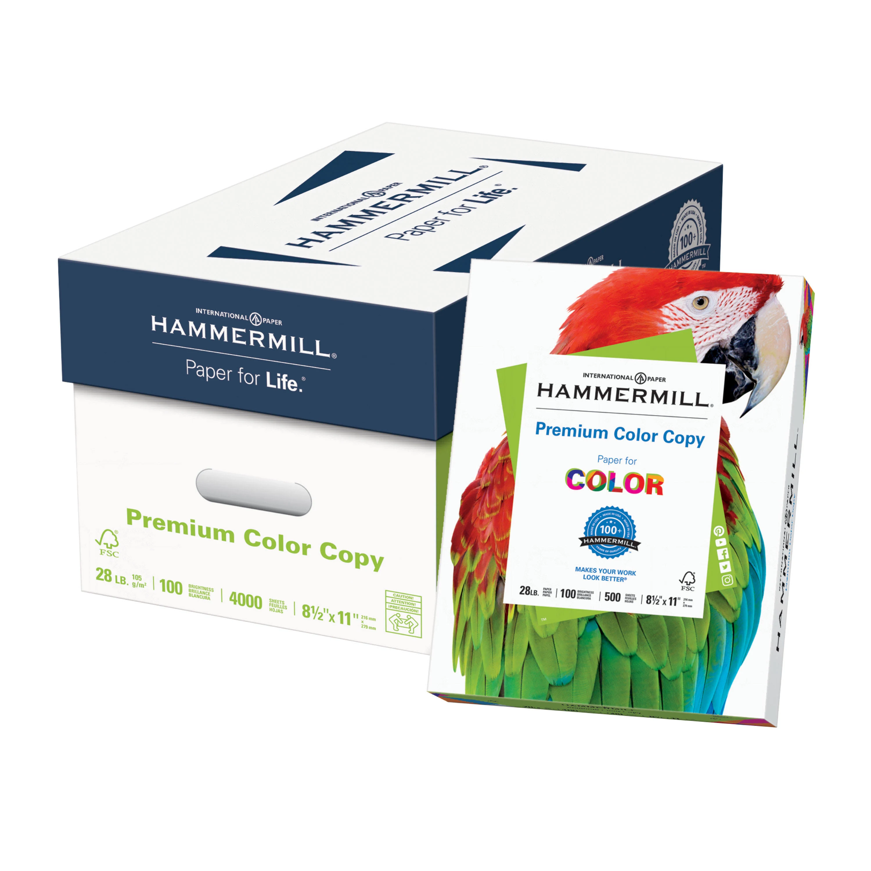 Hammermill Premium Color Copy Paper - White - 100 Brightness - Letter