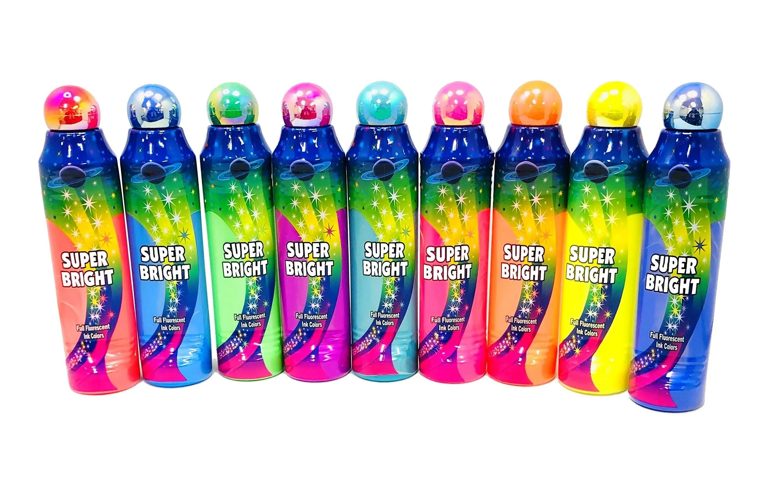 Super Bright Fluorescent 4oz Bingo Daubers- Set OF 9- One of Each Color