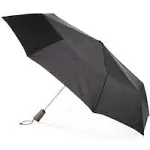 Totes Auto Open & Close Folding Titan Umbrella, Black