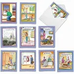  - 10 Funny Assorted Blank Humor All Occasions Notecards Box Tom Chenery Toons