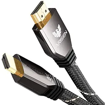 HDMI 2.1 Cable Ultra High Speed 48Gbps 8K HDMI Cable 8ft Heavy Duty Braided H...