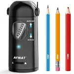 AFMAT Electric Pencil Sharpener for Colored Pencils 7-11.5mm, Auto in & Out, Fully Automatic Rechargeable Hands-Free Pencil Sharpener for Large