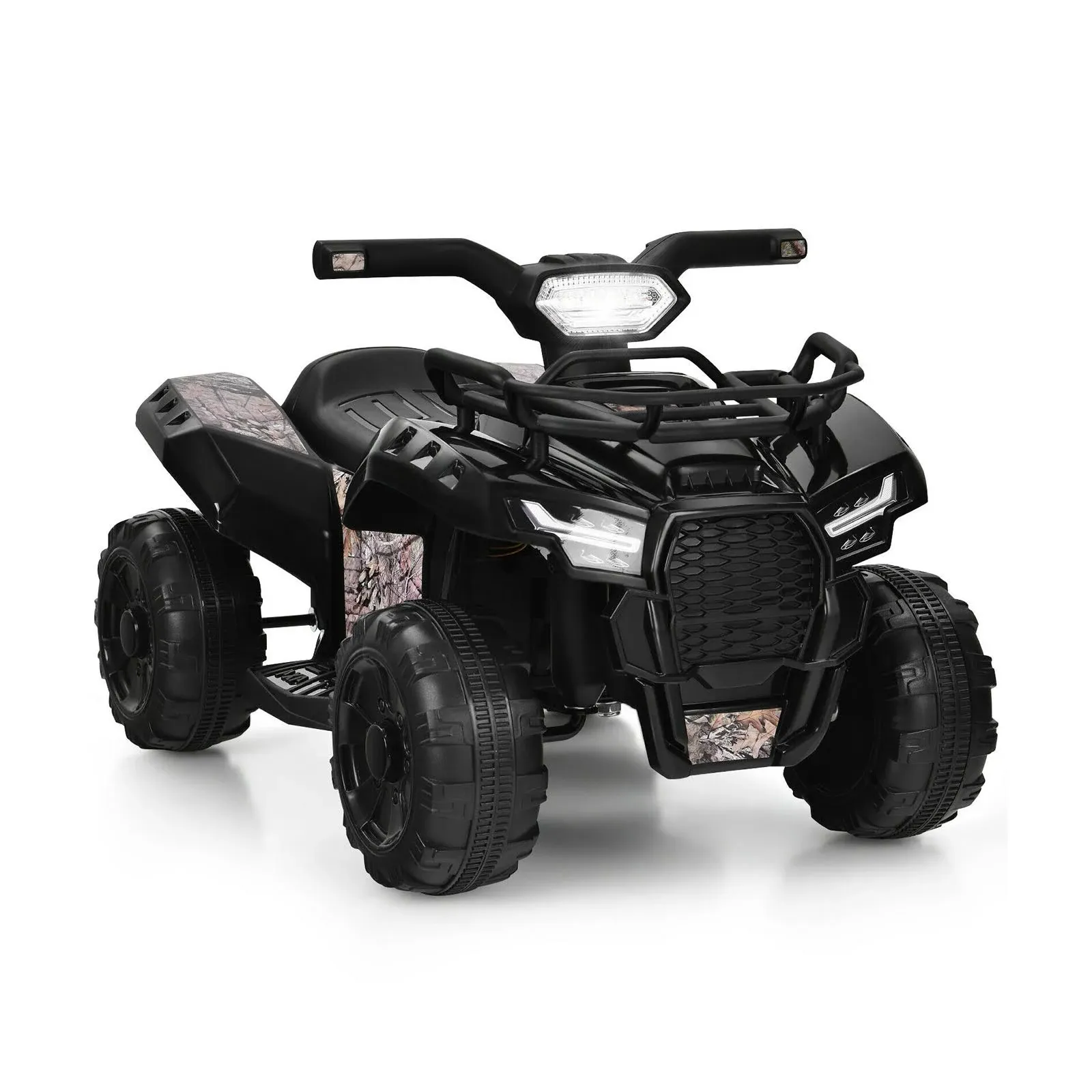 COSTWAY 6V Kids Atv Quad Electric Ride On Car Toy Toddler W/led Light&mp3