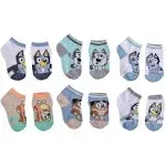 Toddler Boys 6 Pair Bluey Quarter Ankle Socks