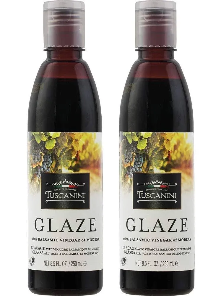 Tuscanini, Balsamic Glaze Made with Kosher Balsamic Vinegar of Modena Italy, (2 Pack) 8.5oz bottle, Balsamic Reduction