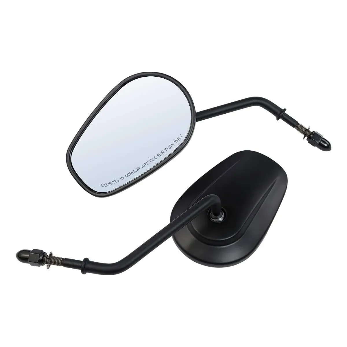 SLMOTO Matte Black Sportster Mirrors, Rear View Mirror for Road King Street Electra Glide Road Glide Dyna Softail Rearview 1982-2018 2019 2020 2021