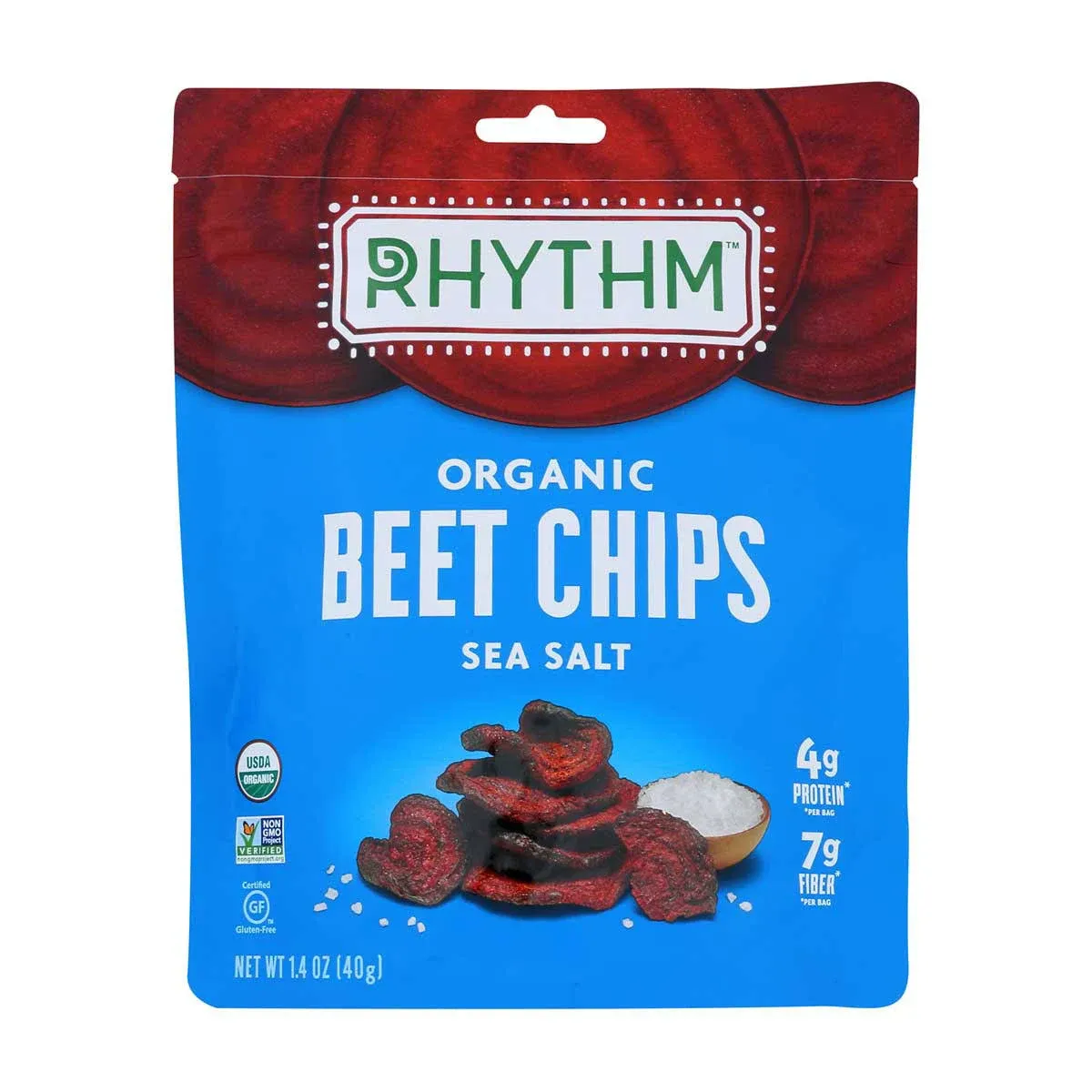 Rhythm Beet Chips, Organic, Sea Salt - 1.4 oz