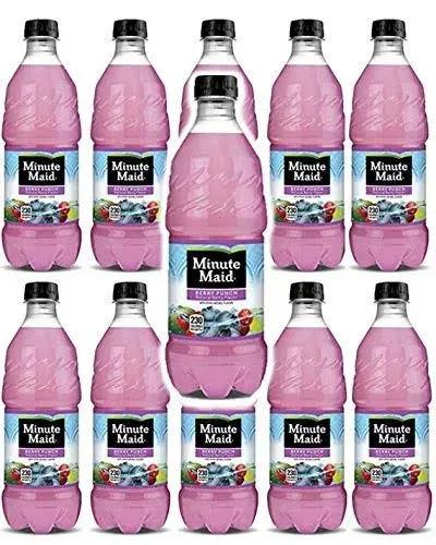 Minute Maid Berry Punch 20oz Bottles, Pack of 10 (Total of 200 FL OZ)