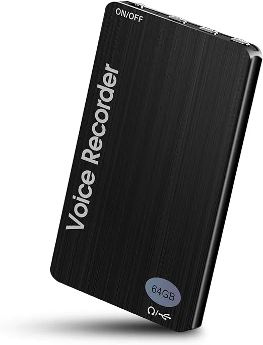 Yegcaw Voice Recorder - Voice Activated Recorder Audio Recorder, Black