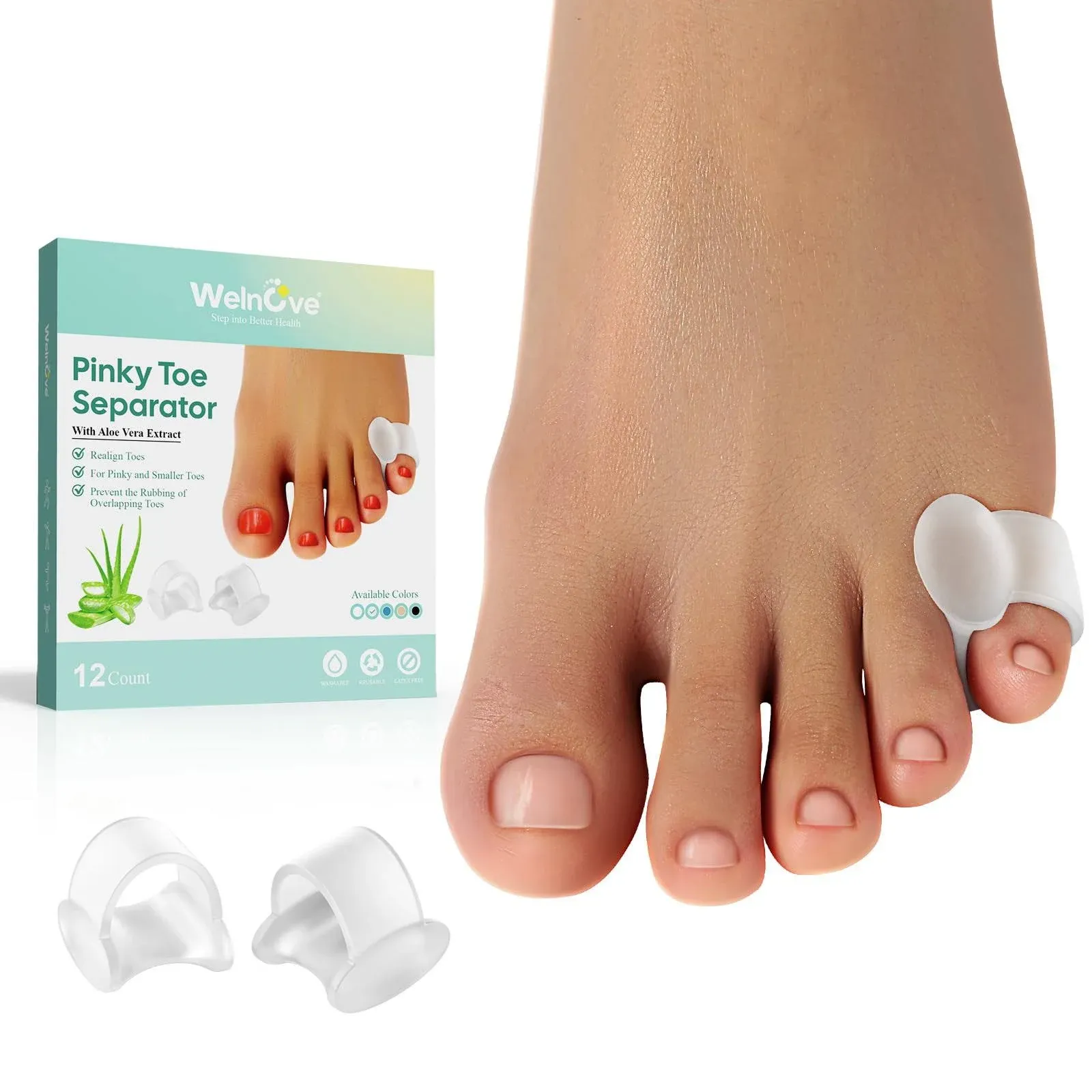 Welnove Gel Toe Separator 12 Pack