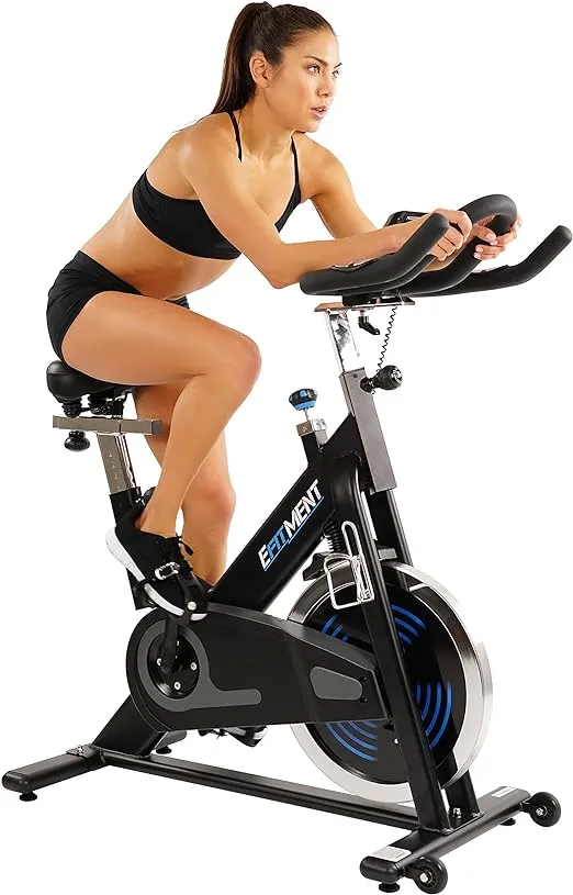 EFITMENT Indoor Cycle Bike, Magnetic Cycling Trainer Stationary Exercise Bike w ...