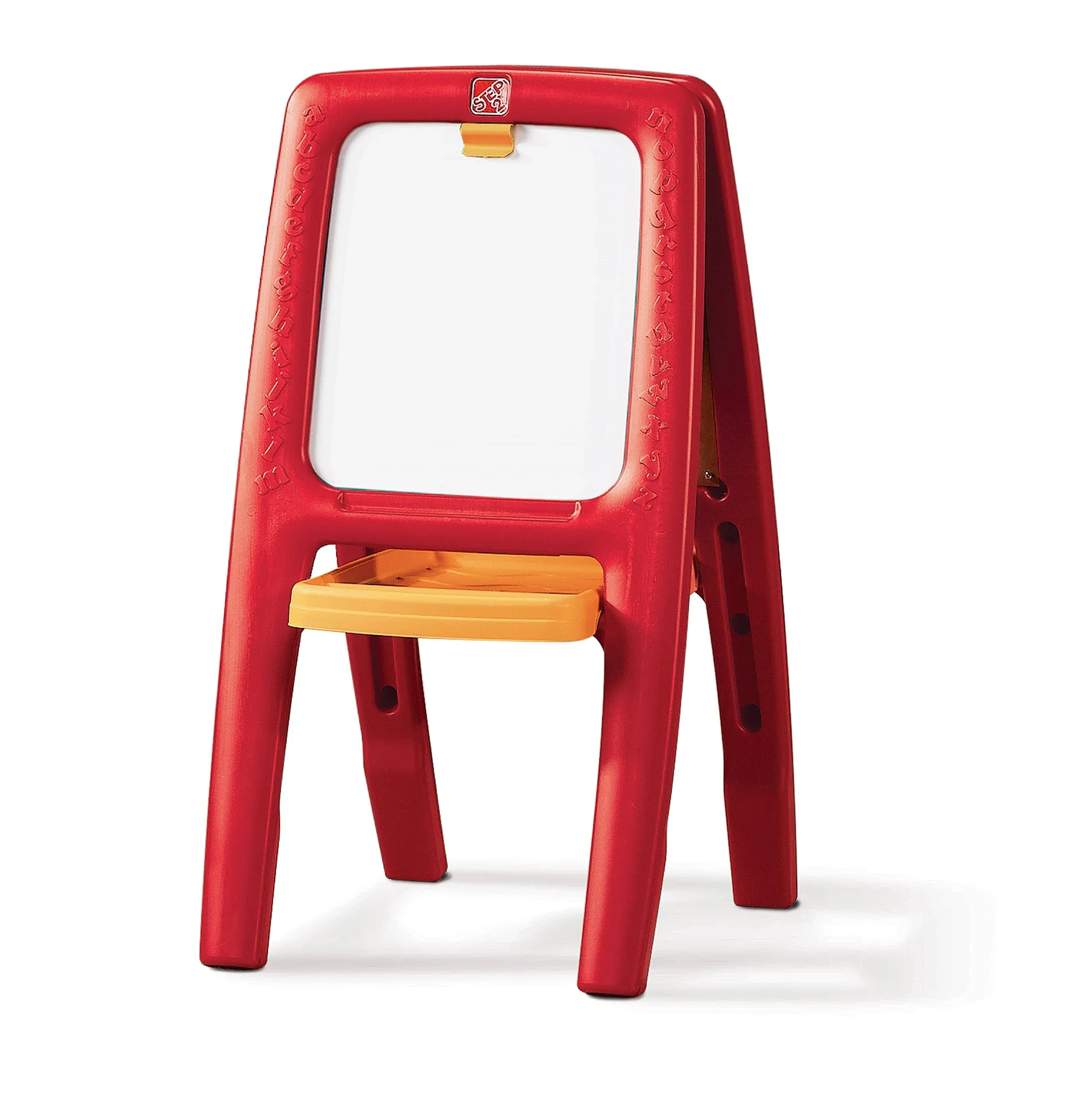 Kids Easel for Two – Dry Erase Magnetic Easel on One Side, Chalkboard on the Oth