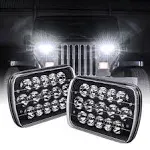 Black H5054 H6054 7X6 5x7 LED Headlights for Jeep Wrangler YJ Cherokee XJ D21