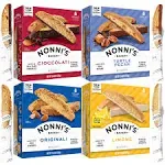 Nonni's Individually Wrapped Biscotti Italian Cookies in 4 Variety Packs - originali, Limone, Turtle Pecan and Cinnamon Coffee Cake Made with Real