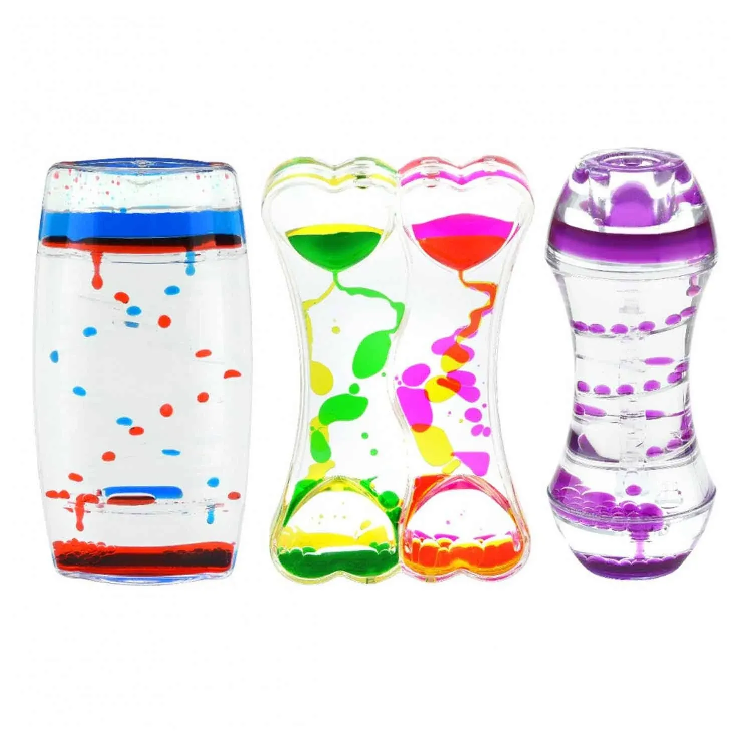 Playlearn Variety Pack Sensory Liquid Timer - Motion Bubbler - Fidget Toys