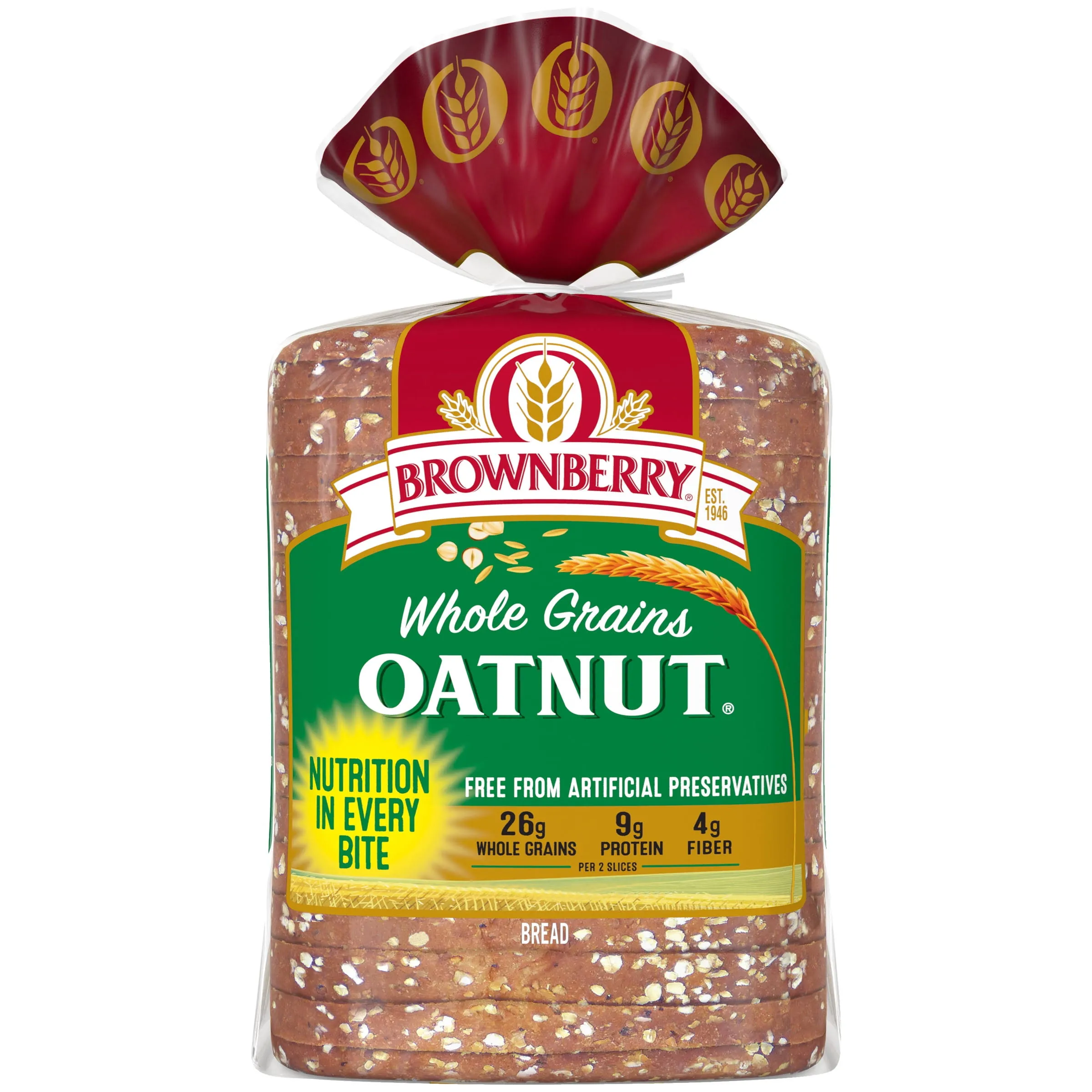 Brownberry Bread, Oatnut, Whole Grains 24 oz