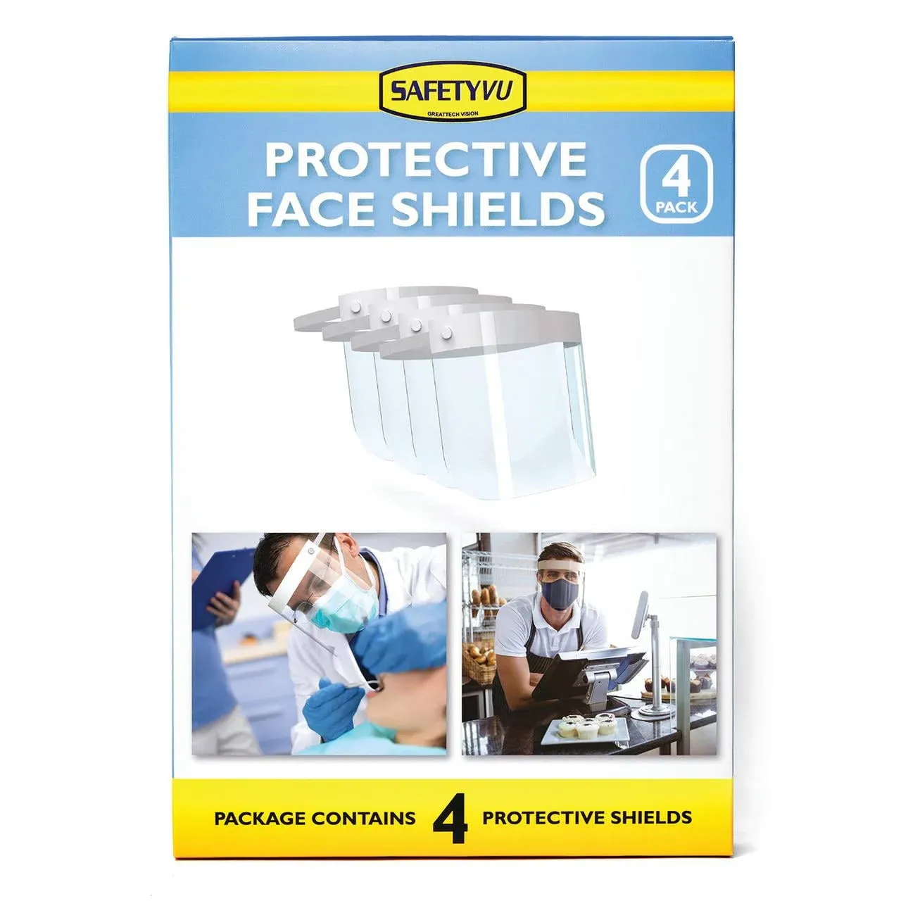 Panoptx Anti-Fog Face Shield 4-Pack 1 Pallet 240 Boxes 960 Face Shields 3.32 ea