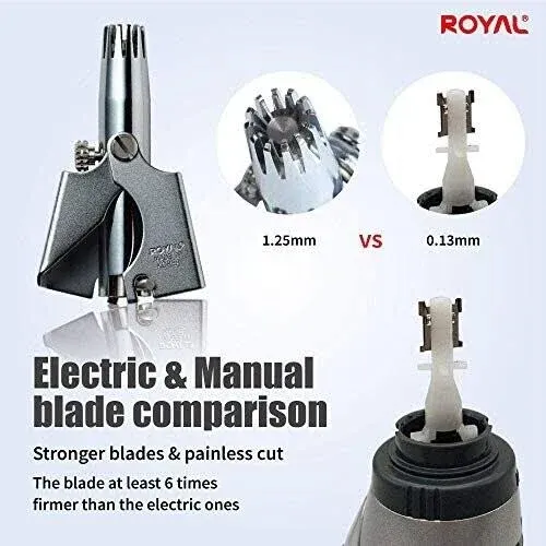 [Made in Korea] Royal Nose Hair Trimmer for Menbirdie, Manual, Battery-Free ...