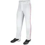 NEW White with Red Stripes Youth Sz Medium Open Bottom Baseball Pants CHAMPRO