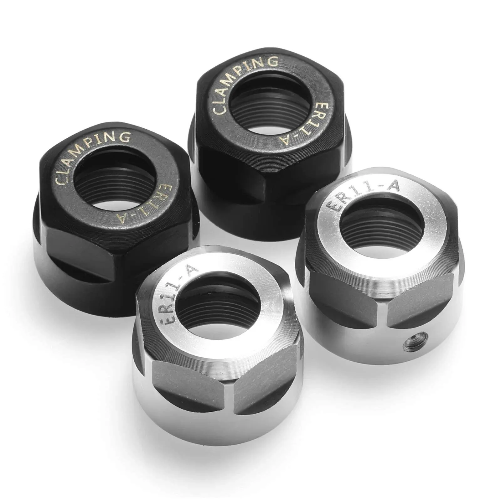 Genmitsu 4pcs ER11-A Collet Clamping Nut With Dynamic Balance Holes for CNC Milling Chuck Holder Lathe