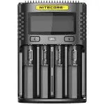 Nitecore UM4 Intelligent USB Four-Slot Charger for Li-ion, Ni-CD, and Ni-MH