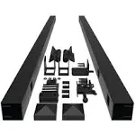 Barrette Outdoor Living 73050585 3 Rail Adjustable Gate Kit Aluminum Fence, Black