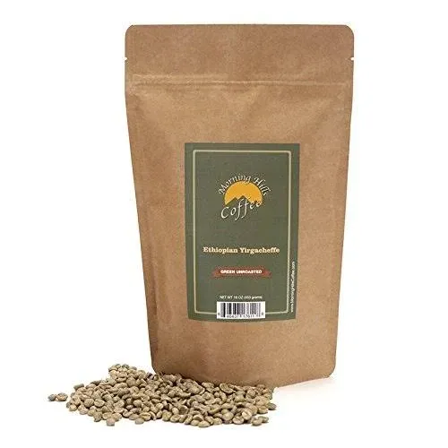 Ethiopian Yirgacheffe Green Unroasted Coffee Beans 1 Pound