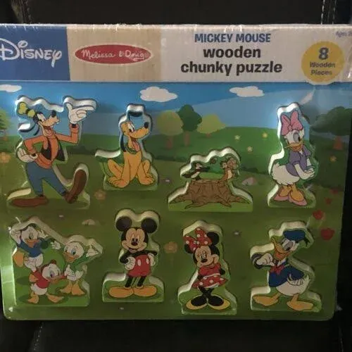 Melissa &amp; Doug Disney Mickey Mouse Clubhouse Wooden Chunky Puzzle (8 pcs)