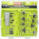 Ryobi A25R151 15 Piece 1/4 inch Shank Carbide Edge Router Bit Set for Wood