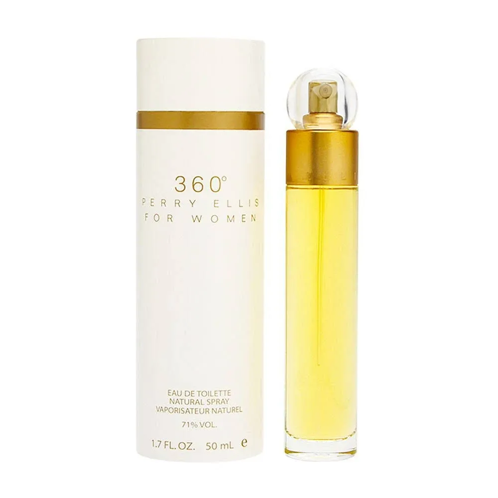 Perry Ellis 360 Degrees Eau de Toilette Natural Spray for Women - 1.7 fl oz