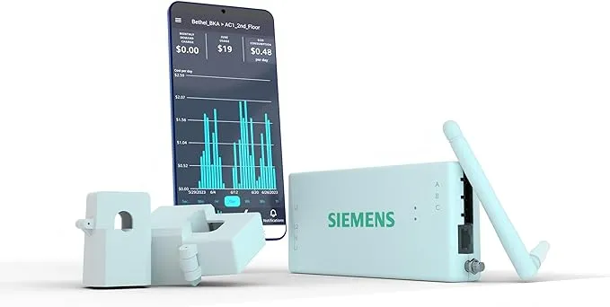 Siemens Inhab Smart Home Energy Monitor with 16-50Amp Circuit Level Sensors and 2-200Amp Main Sensors for Real Time Electricity Monitoring and