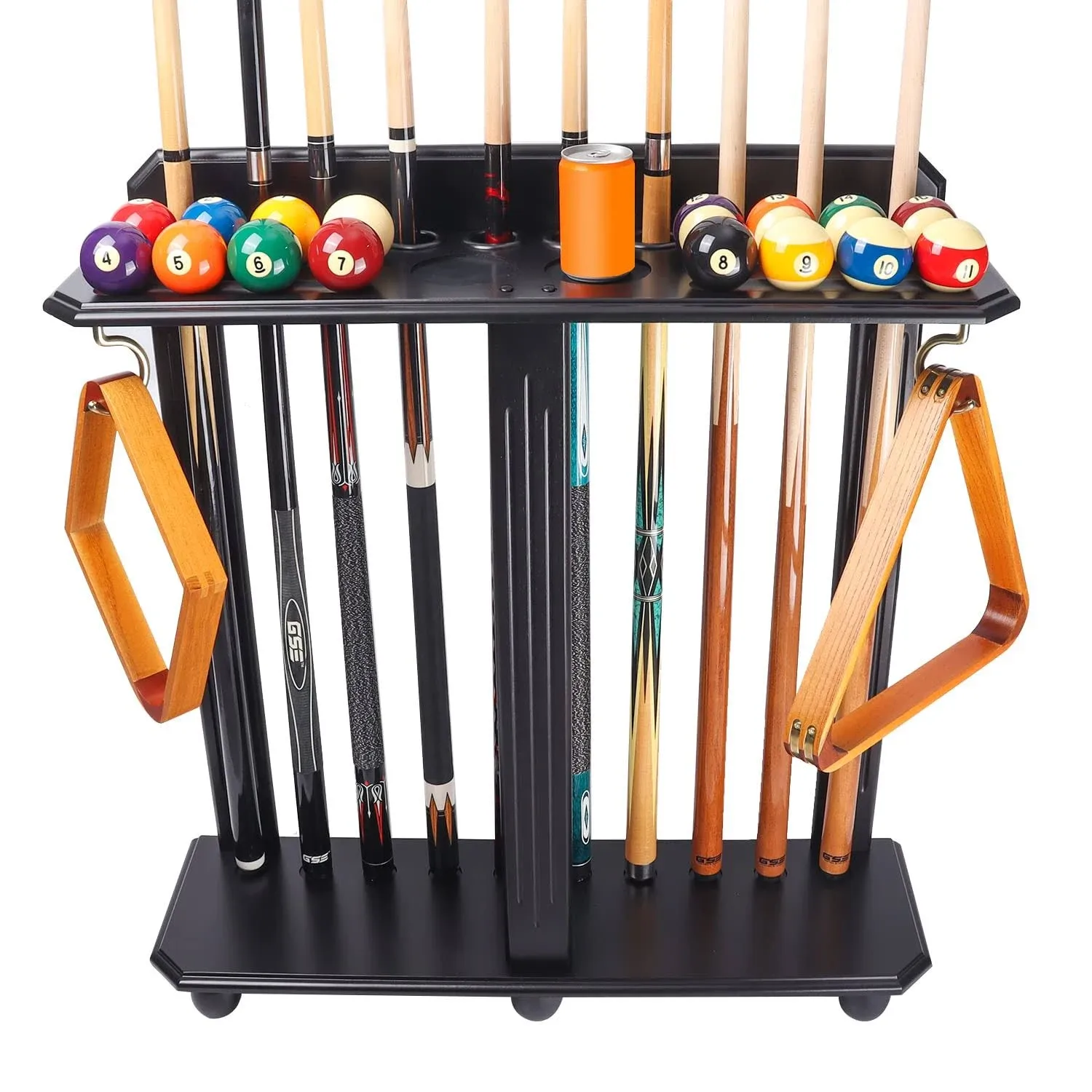 GSE Games & Sports Expert Floor Stand Billiard Pool Cue Racks. Holds 10 Pool Cues ...