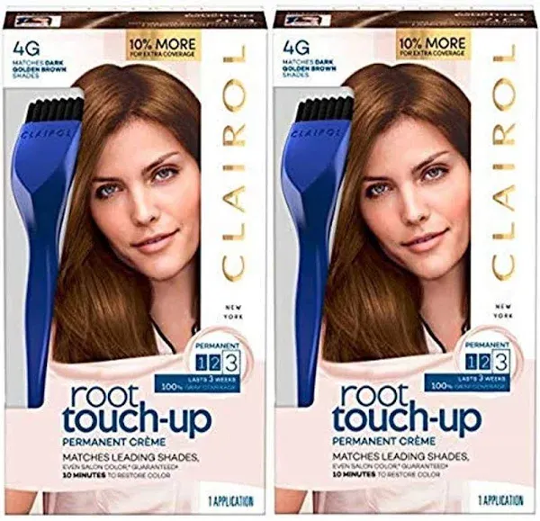 Clairol Nice'n Easy Perfect 10 Permanent Hair Dye, 4G Dark Golden Brown Hair Color, Pack of 2