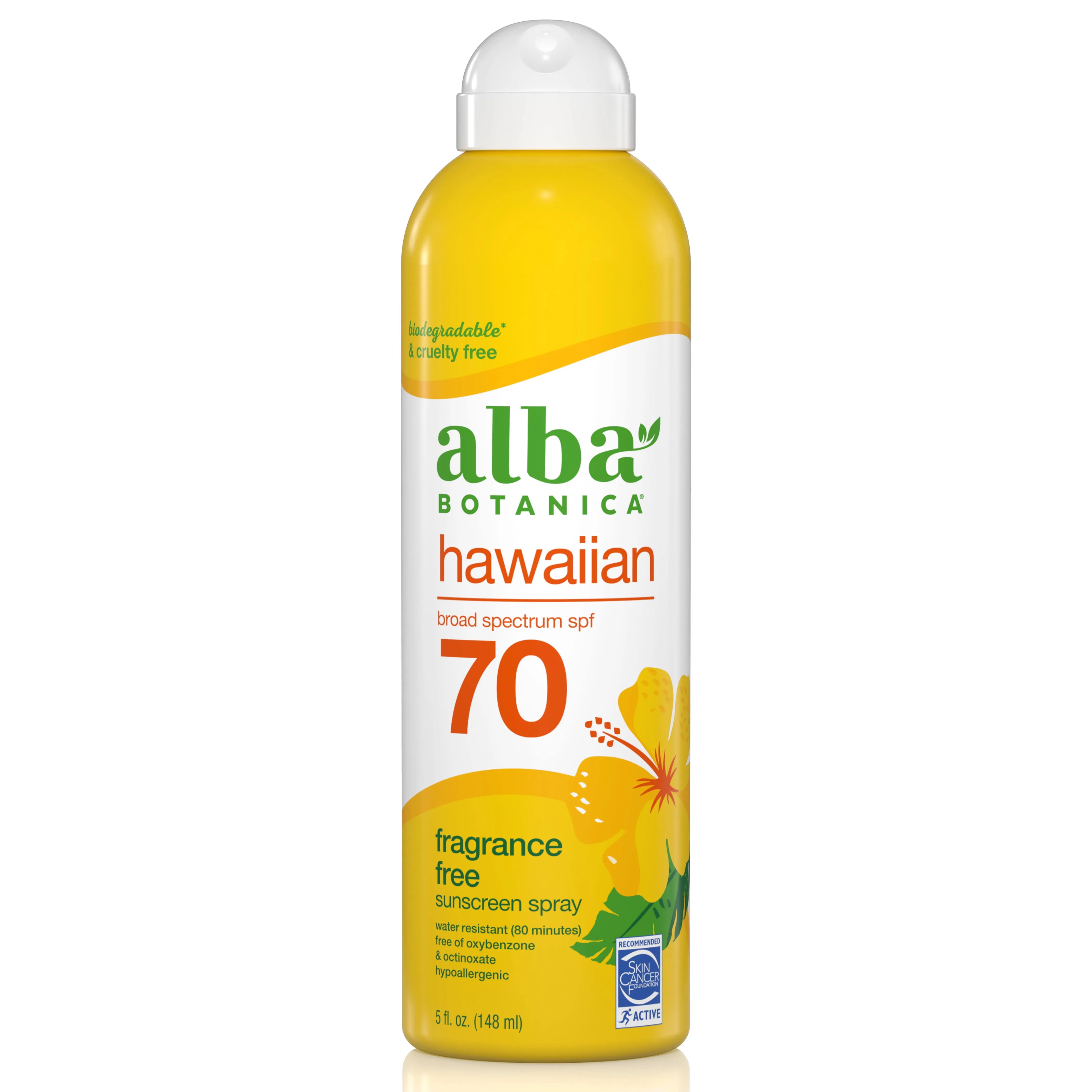 Alba Botanica Sunscreen Spray, Hawaiian, Broad Spectrum SPF 70 - 5 fl oz