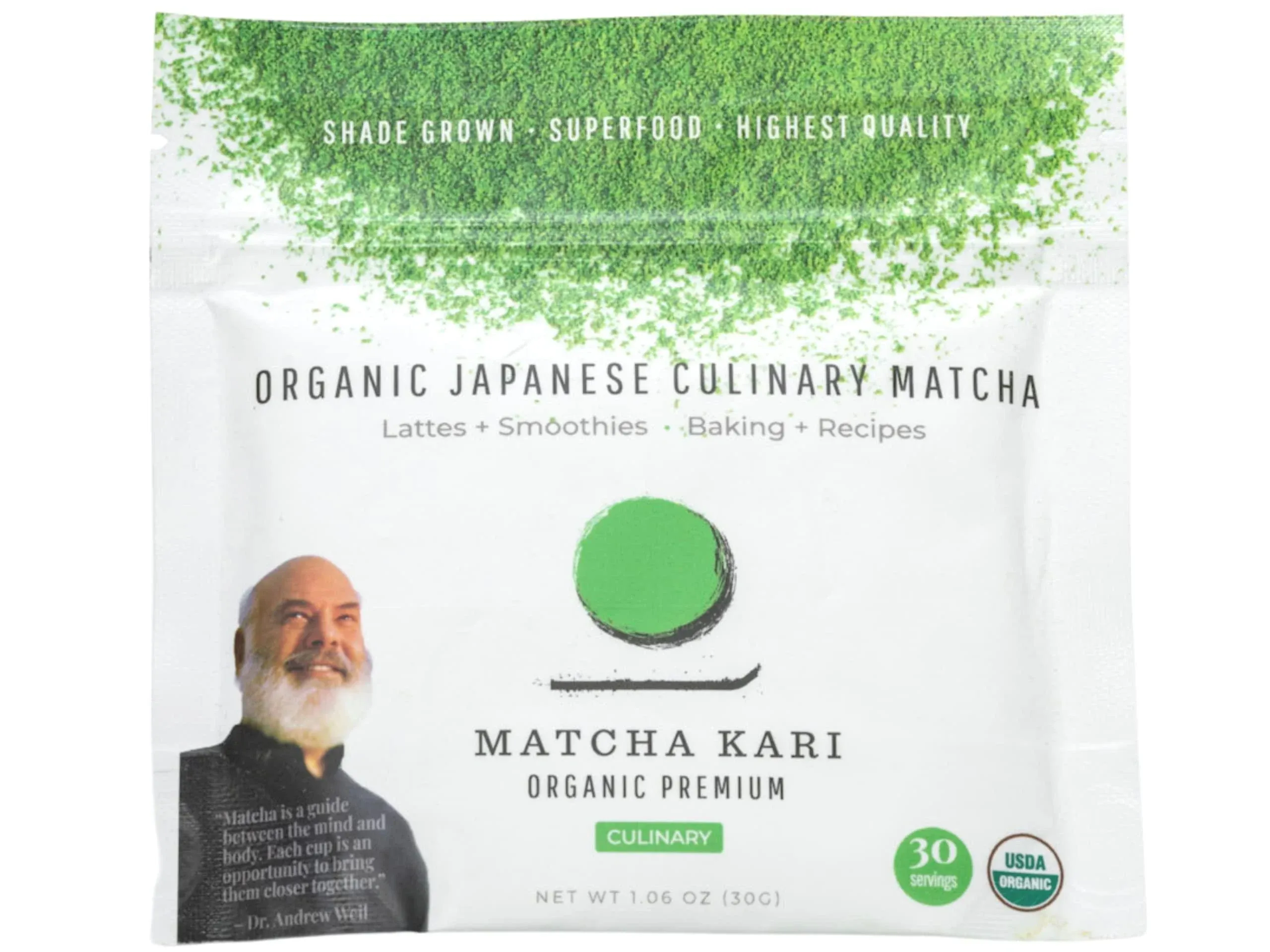 Dr. Weil Matcha Kari - Organic Matcha Green Tea Powder - 30 grams - Japanese Culinary Grade Matcha