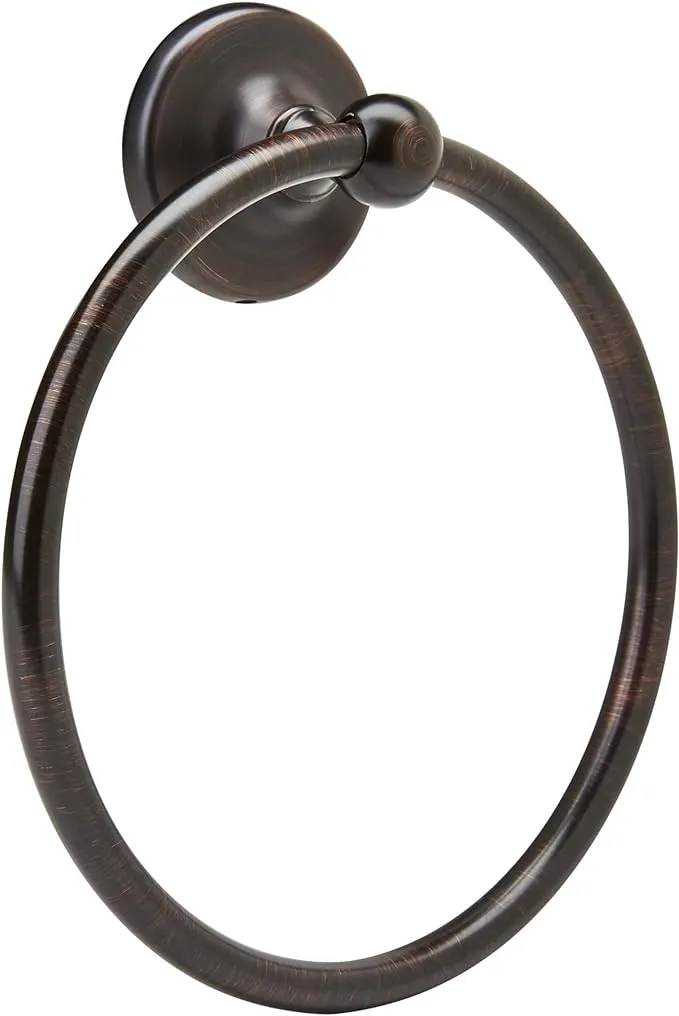 Wall Mounted Oil Rubbed Bronze Towel Ring, Small Hand 