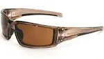 Honeywell - North Safety S2969 Hypershock Safety Glasses Smoke Brown Espresso Polarized Hardcoat