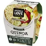 Kitchen & Love Artichoke & Roasted Peppers Quinoa Quick Meal 6-Pack | Vegan, Gluten-Free, Ready-to-Eat, No Refrigeration Required