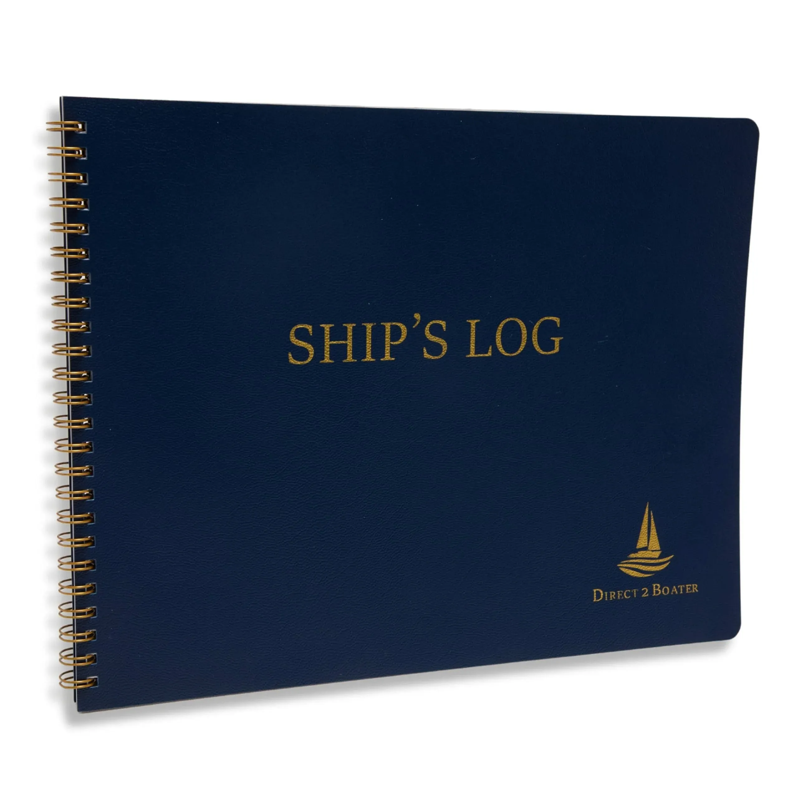 Direct 2 Boater&#039;s Ship&#039;s Log Book - Spiral Bound Book - Blue Book with Flexible