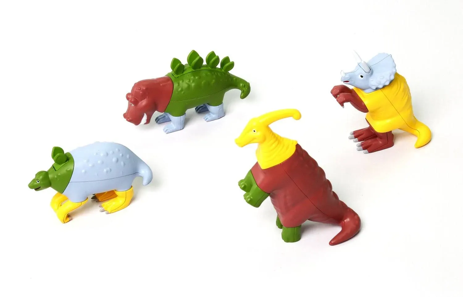 Popular Playthings Mini Magnetic Mix or Match Dinosaurs Set of 4 Dinosaurs ...