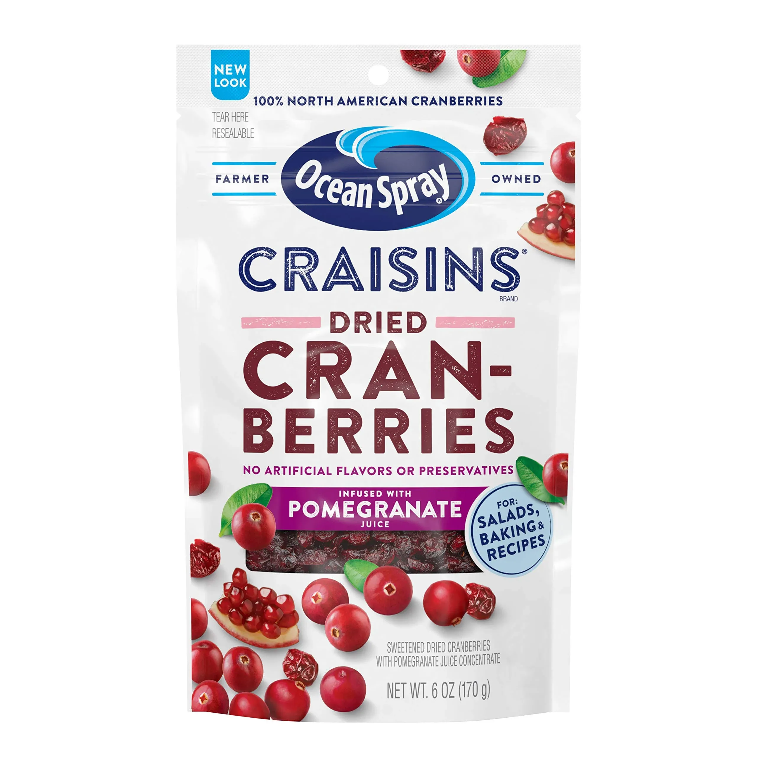 Ocean Spray Craisins Pomegranate - 6 OZ 12 Pack