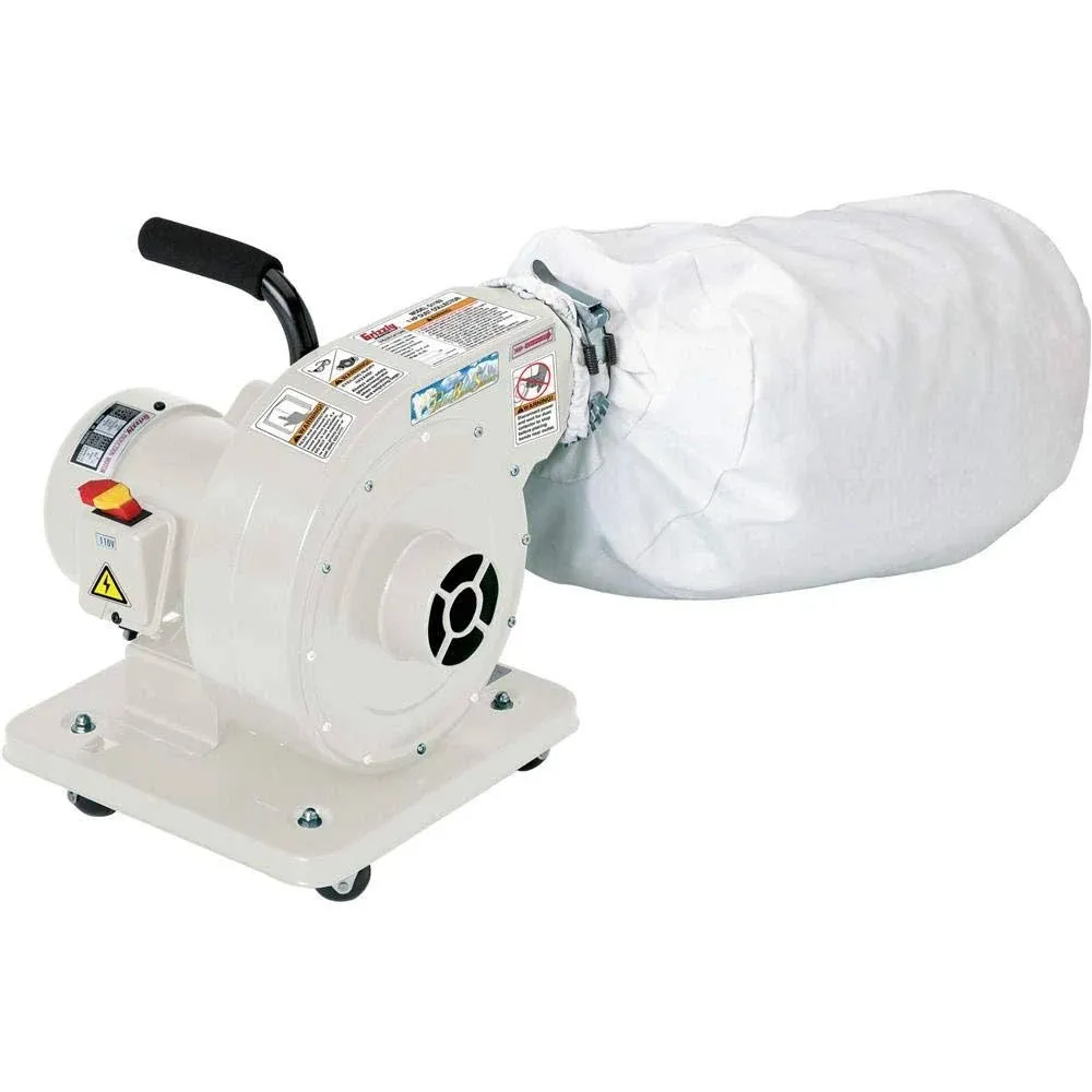 Grizzly G1163P - 1 HP Light Duty Dust Collector - Polar Bear Series