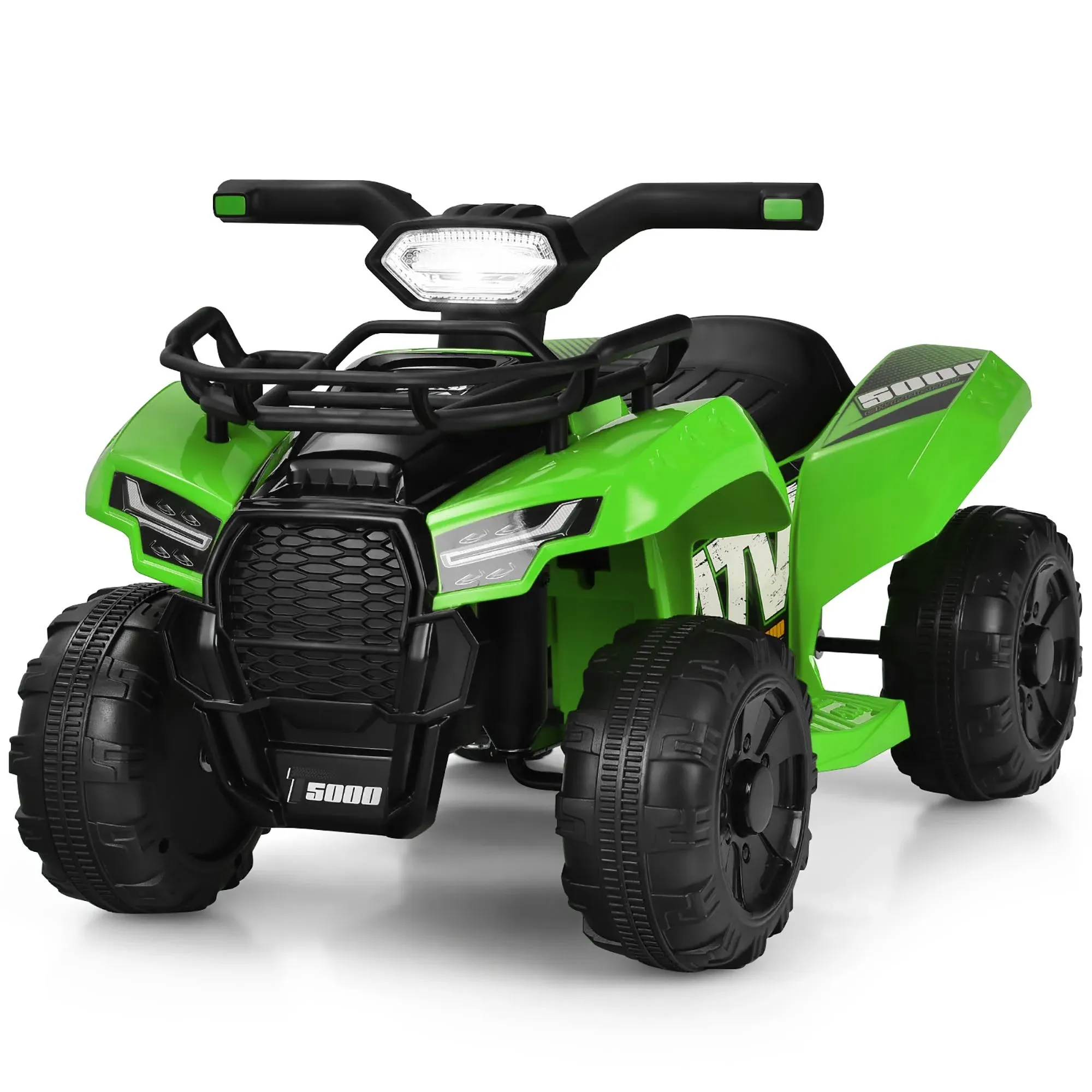 Costway 6V Kids ATV Quad Electric Ride On Car Toy Toddler w/LED Light&amp;MP3 Green