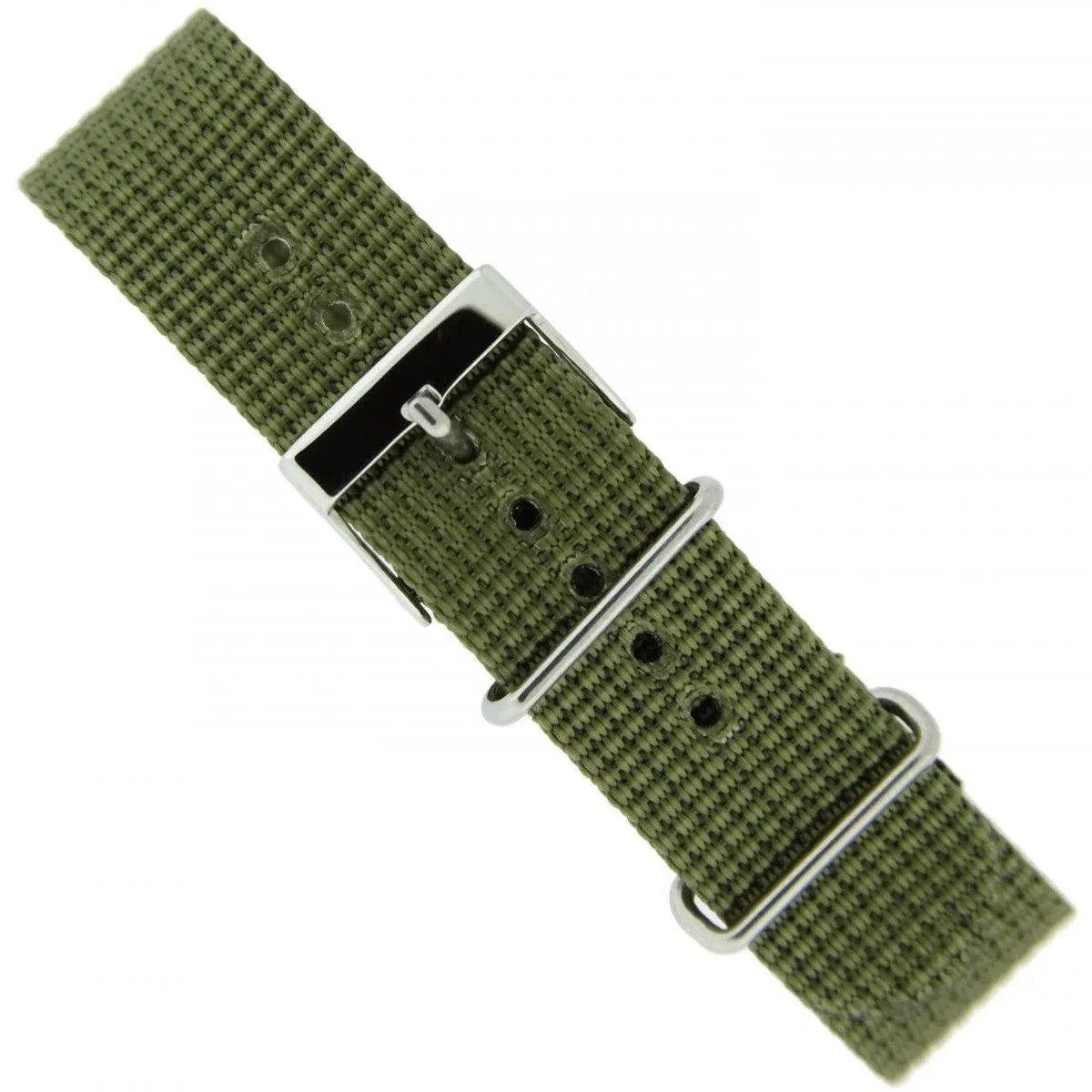 TechSwiss 20mm Nylon Strap Watch Band One-Piece Sport Strap Stainless Buckle, Men's, Size: One size, Green