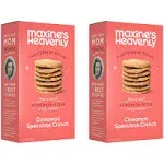 Maxine's Heavenly Crispy Cinnamon Cookies | Low Carb, Low Sugar, Vegan Snacks, Plant Based Snack, Kosher, Gluten Free Snack - Healthy Snacks | 2 Pack = 24 Cookies