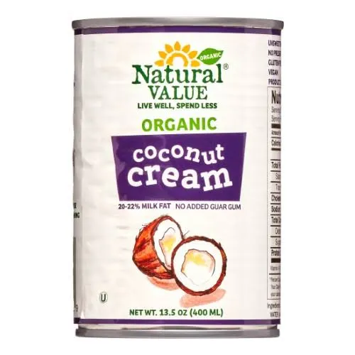 Natural Value Pure Coconut Cream, 13.5 Ounce, (Pack of 12)