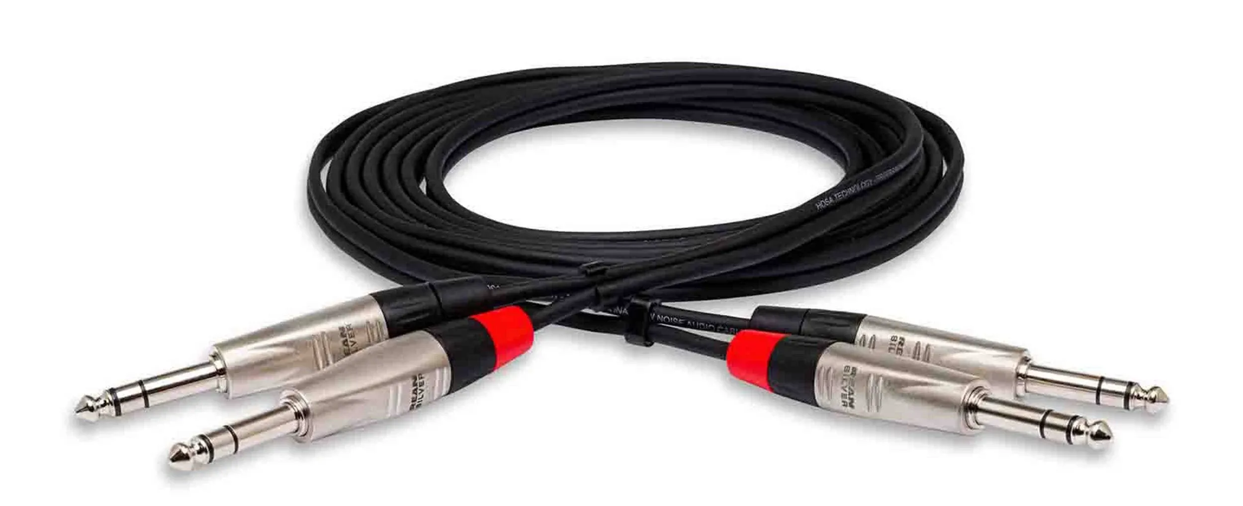 Hosa HSS-015X2 REAN DUAL 1/4&#034; Balanced TRS Pro STEREO CABLE - 15FT - PCA