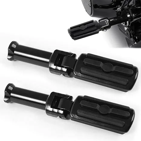 Wowtk Passenger Footpegs with support mounting Kit for Harley Softail 2018-2024 Deluxe Fat Boy Heritage Sport Glide Softail Slim Street Bob Breakout