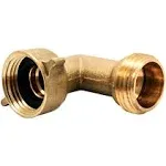 Camco 90 Degree Hose Elbow- Eliminates Stress and Strain On RV Water Intake Hose Fittings, Solid Brass 22505